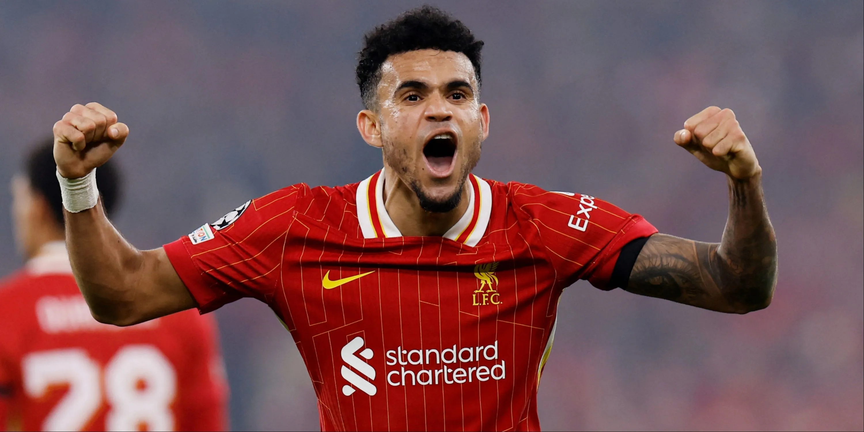 Tiền đạo Liverpool Luis Diaz ăn mừng bàn thắng