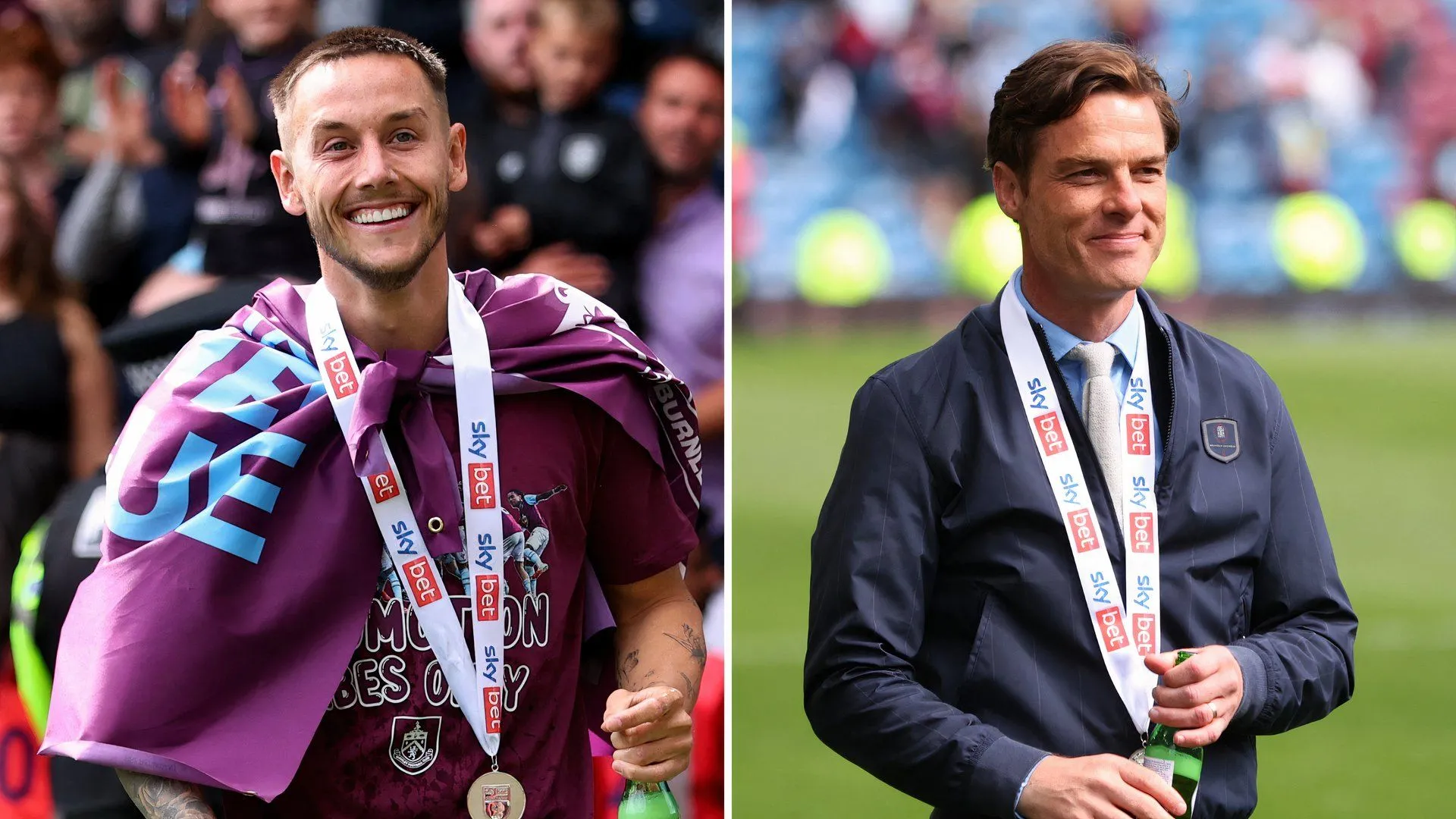 Josh Brownhill và HLV Scott Parker thảo luận về tương lai tại Burnley sau khi thăng hạng