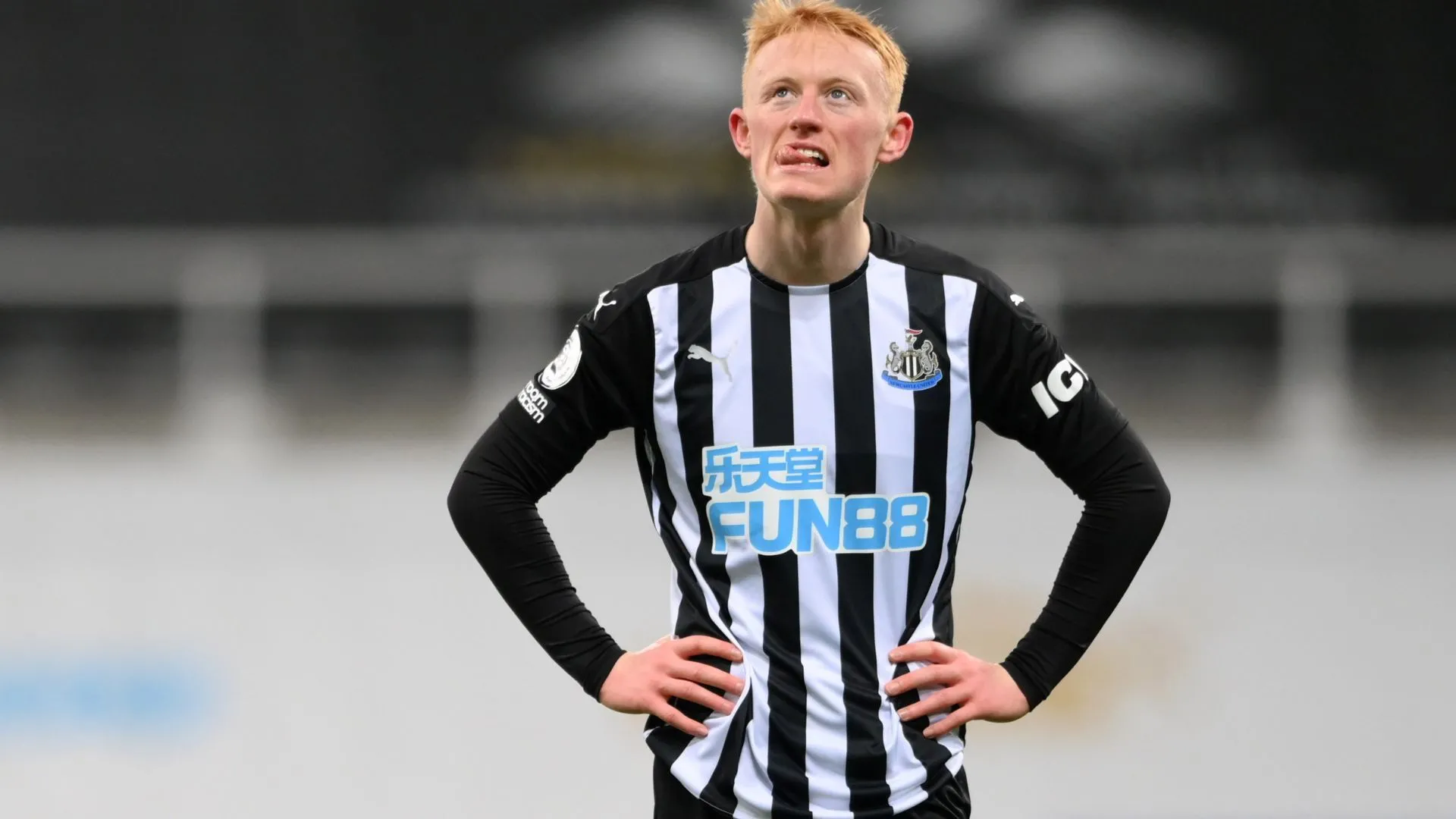 Sean Longstaff trong màu áo Newcastle thi đấu tại Premier League, thể hiện kinh nghiệm dày dặn