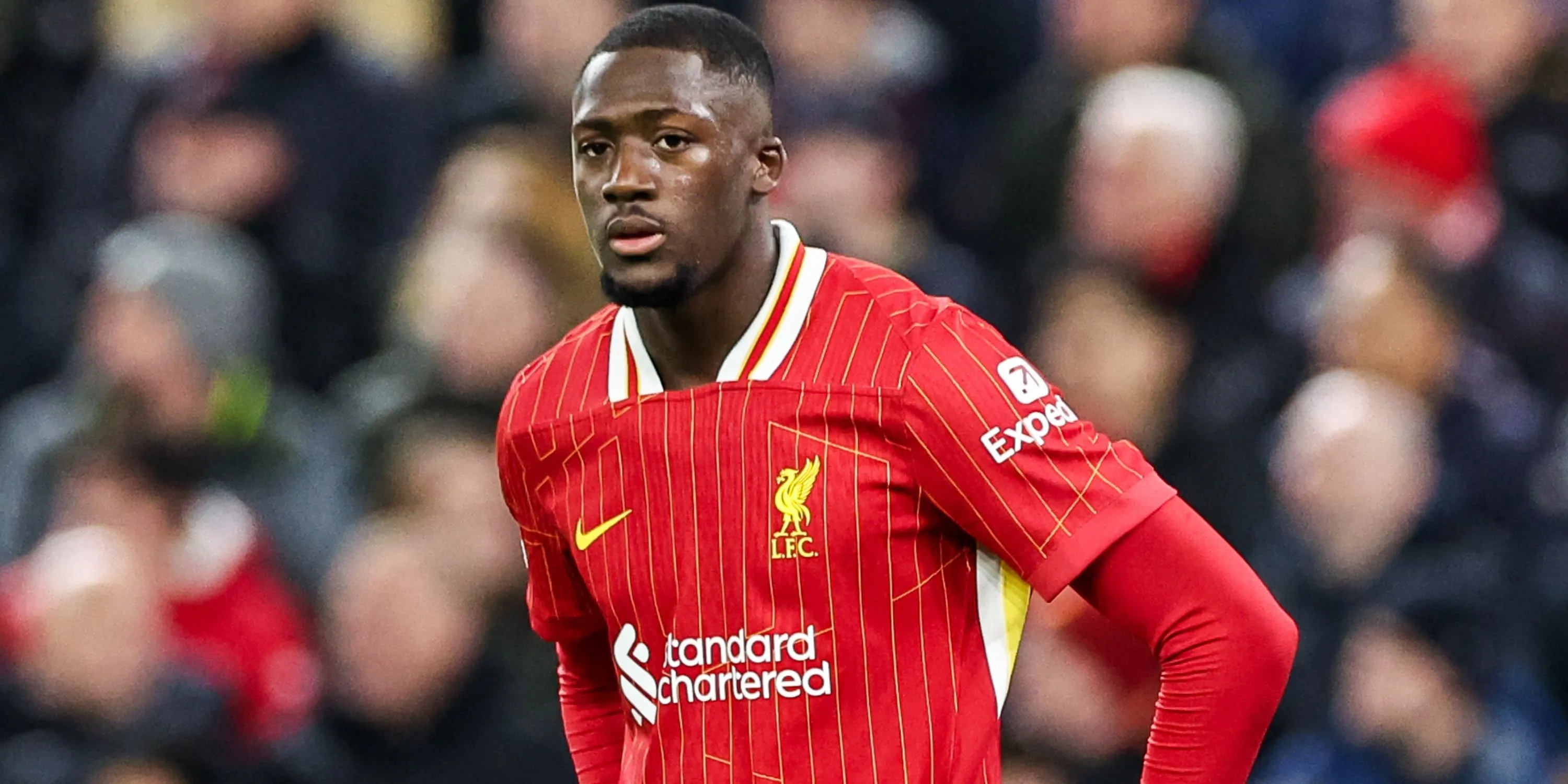Trung vệ Ibrahima Konate của Liverpool trong một trận đấu Premier League
