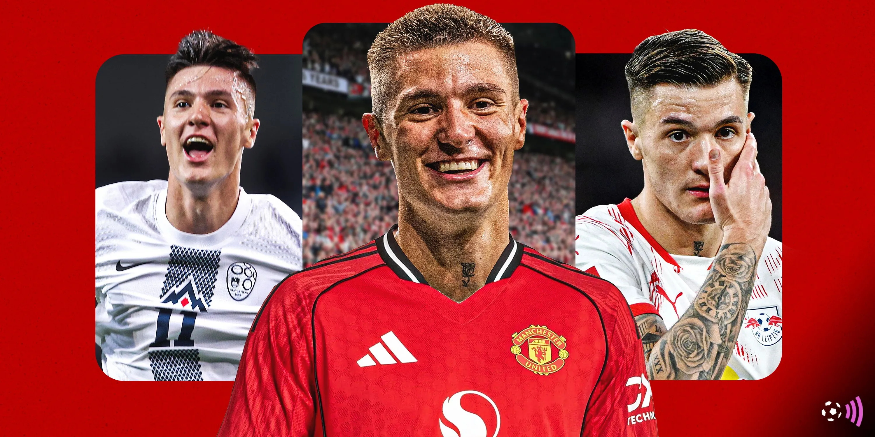 Benjamin Sesko trong màu áo RB Leipzig, mục tiêu chuyển nhượng của Manchester United.