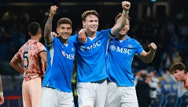 Scott McTominay trong màu áo Napoli với vai trò mỏ neo ở tuyến giữa, dự kiến quyết định nhịp độ trận đấu